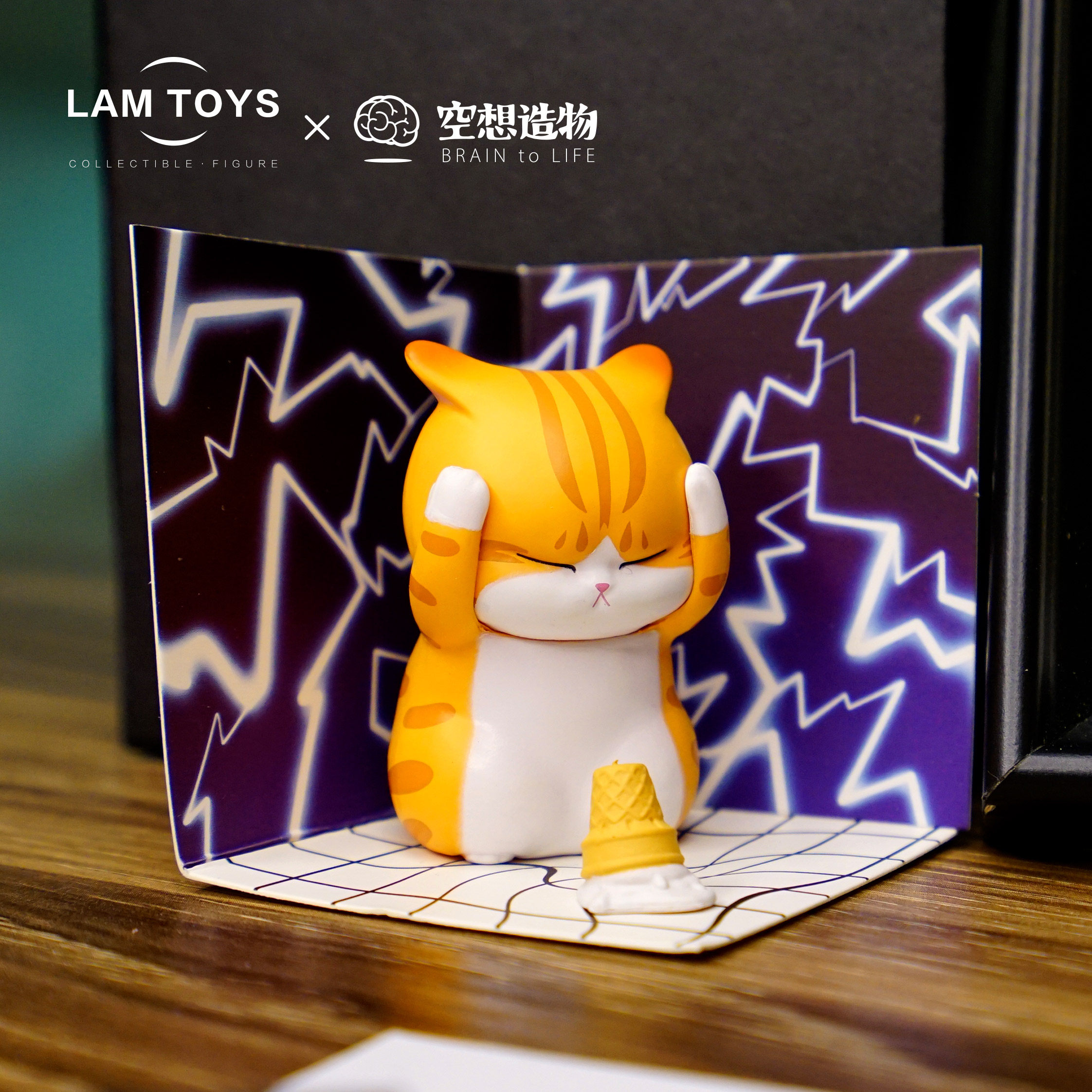 朴坊/simplemill 苦恼小猫盲盒空想造物可爱猫咪手办摆件礼物公仔