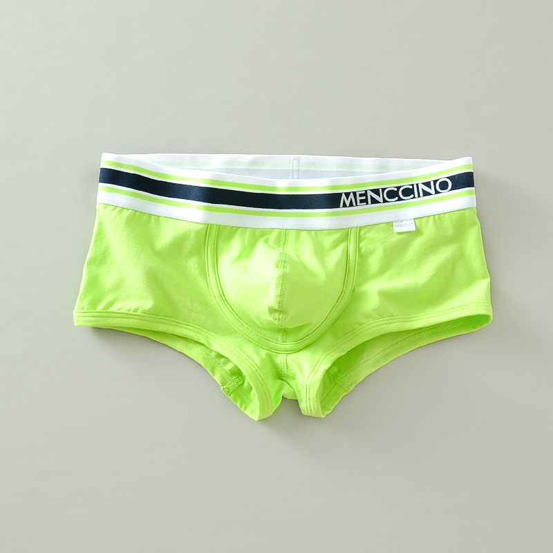 3条简约男士内裤囊袋低腰平角短裤个性纯棉舒适男平角内裤