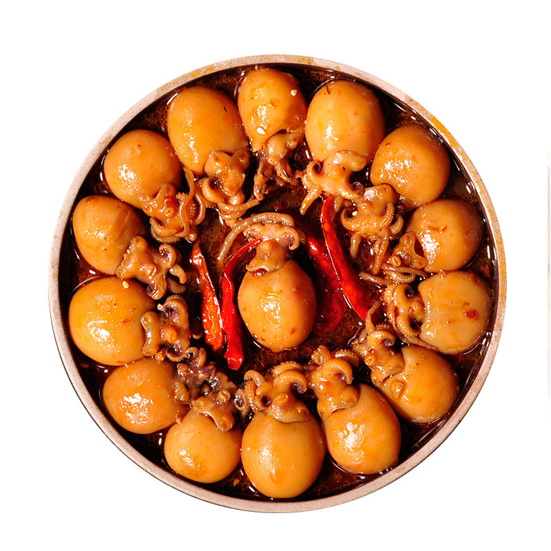 麻辣墨鱼仔即食罐装熟食鲜活小海鲜即食八爪鱼仔鱿鱼仔小乌贼香辣_双