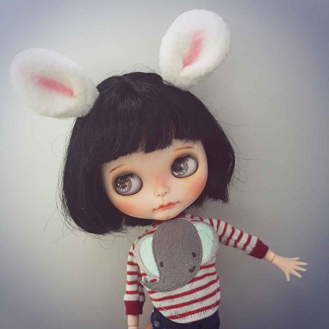 blythe小布娃娃 成品欣赏娃娃 鸡崽改娃展示 黑色短发攺娃 - 女性在线
