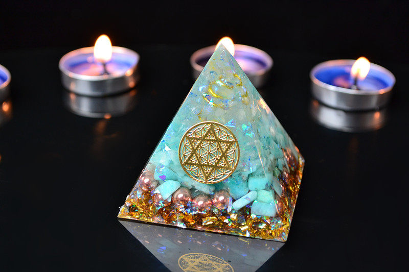 灵气师orgonite奥罡奥根能量金字塔【助事业旺学业】风水摆件