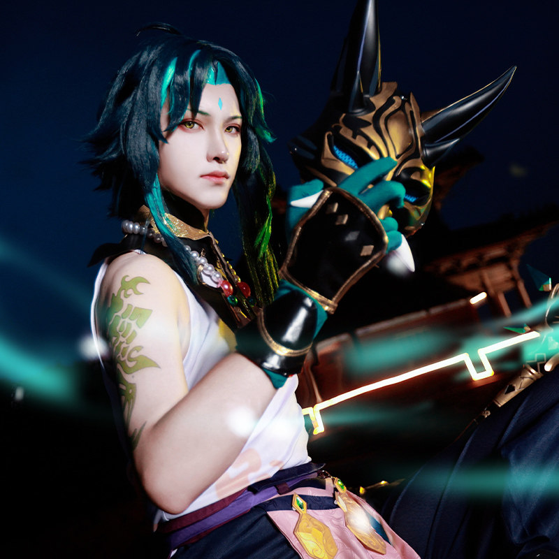 全套原神cos护法夜叉大将cosplay游戏假发服装cosplay男装
