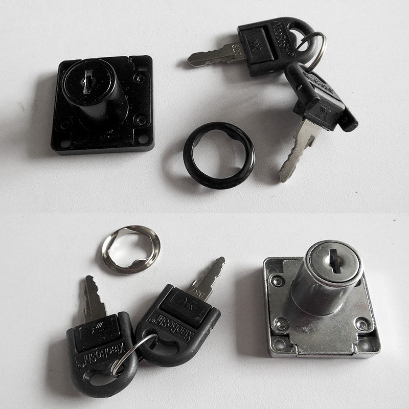 小博士办公桌抽屉锁柜门柜子锁芯暗锁老式抽屉锁柜门锁柜台16mm芯