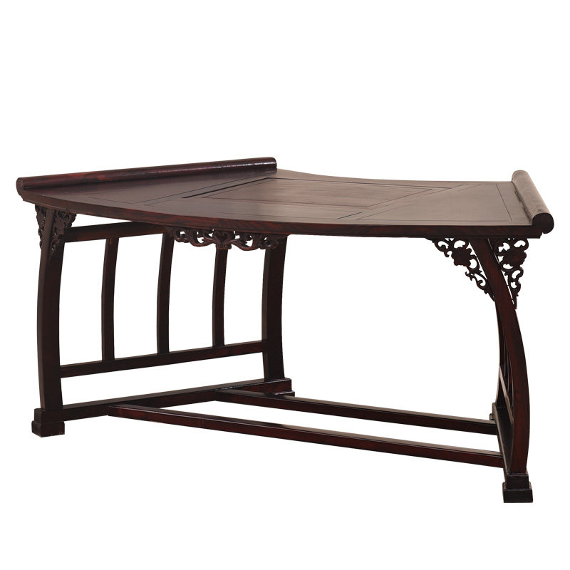 弧形扇形茶桌茶台新中式仿古泡茶喝茶茶几南榆木功夫茶桌椅组合