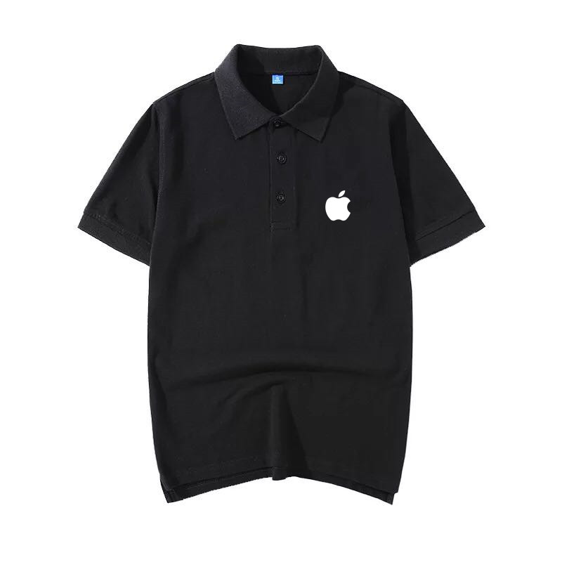 苹果定制工装夏季短袖logo手机男女polo翻领polo衫