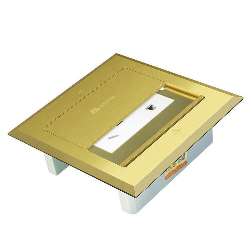 插座梅兰日兰薄地超薄地插盒五孔藏式隐藏开门地面地插