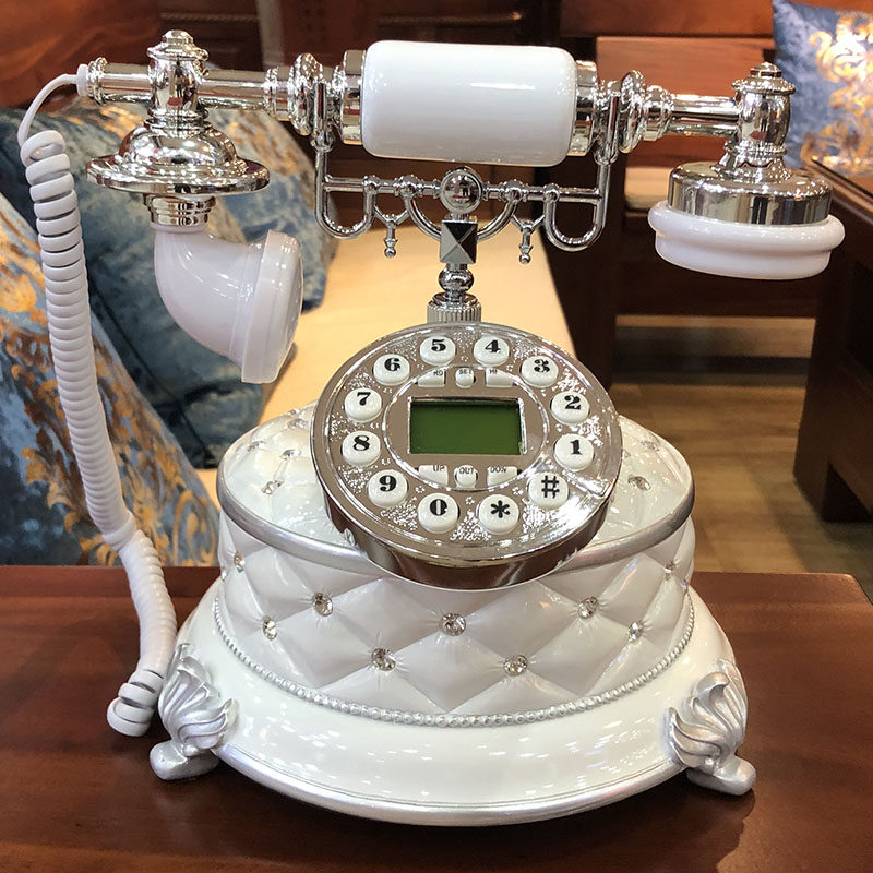 仿古电话机座机欧式复古固定电话客厅创意老式转盘电话无线插卡