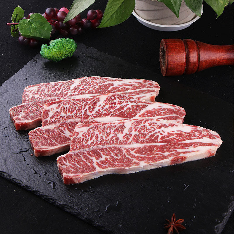 澳洲安格格斯原切原味雪花牛排腌制牛小排套餐牛排