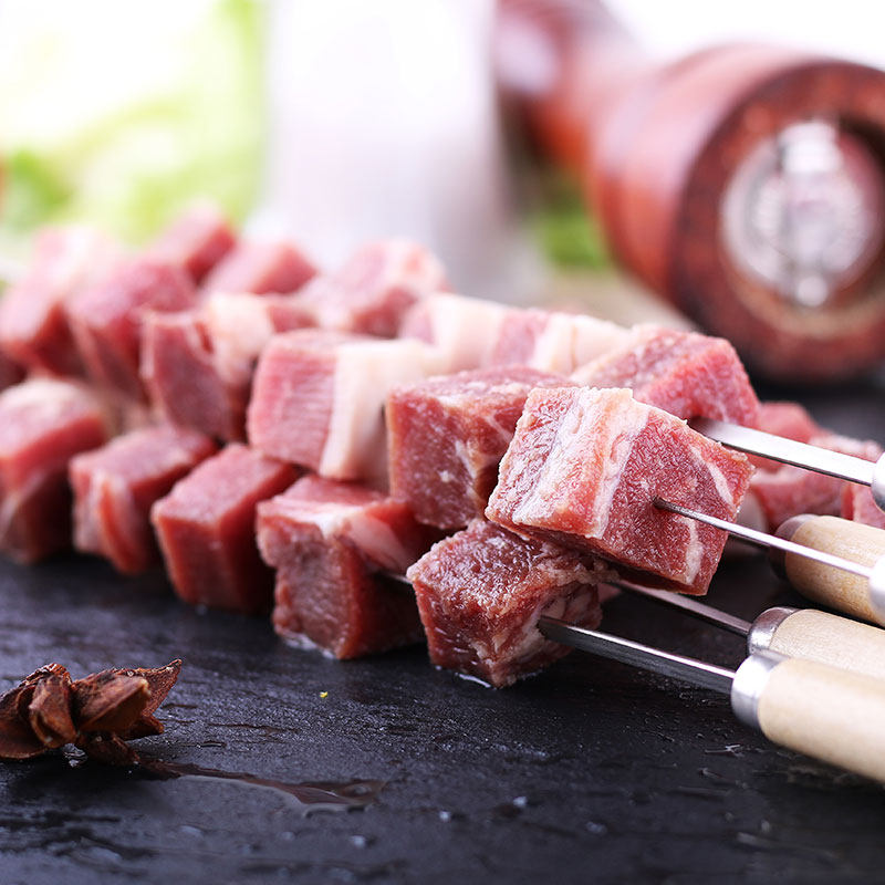 澳洲进口雪花肥牛牛肉串黑猪肉羊肉串户外烧烤羊肉串