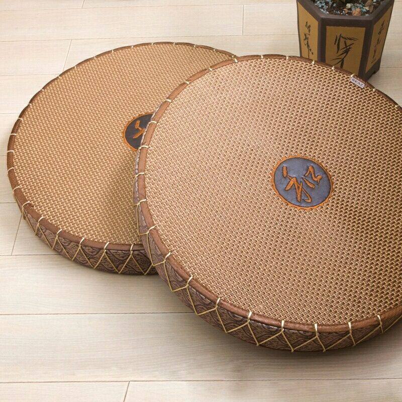 竹垫子天然植物禅垫手工制作和垫清凉舒适檐瑟蒲团正反两用竹垫子