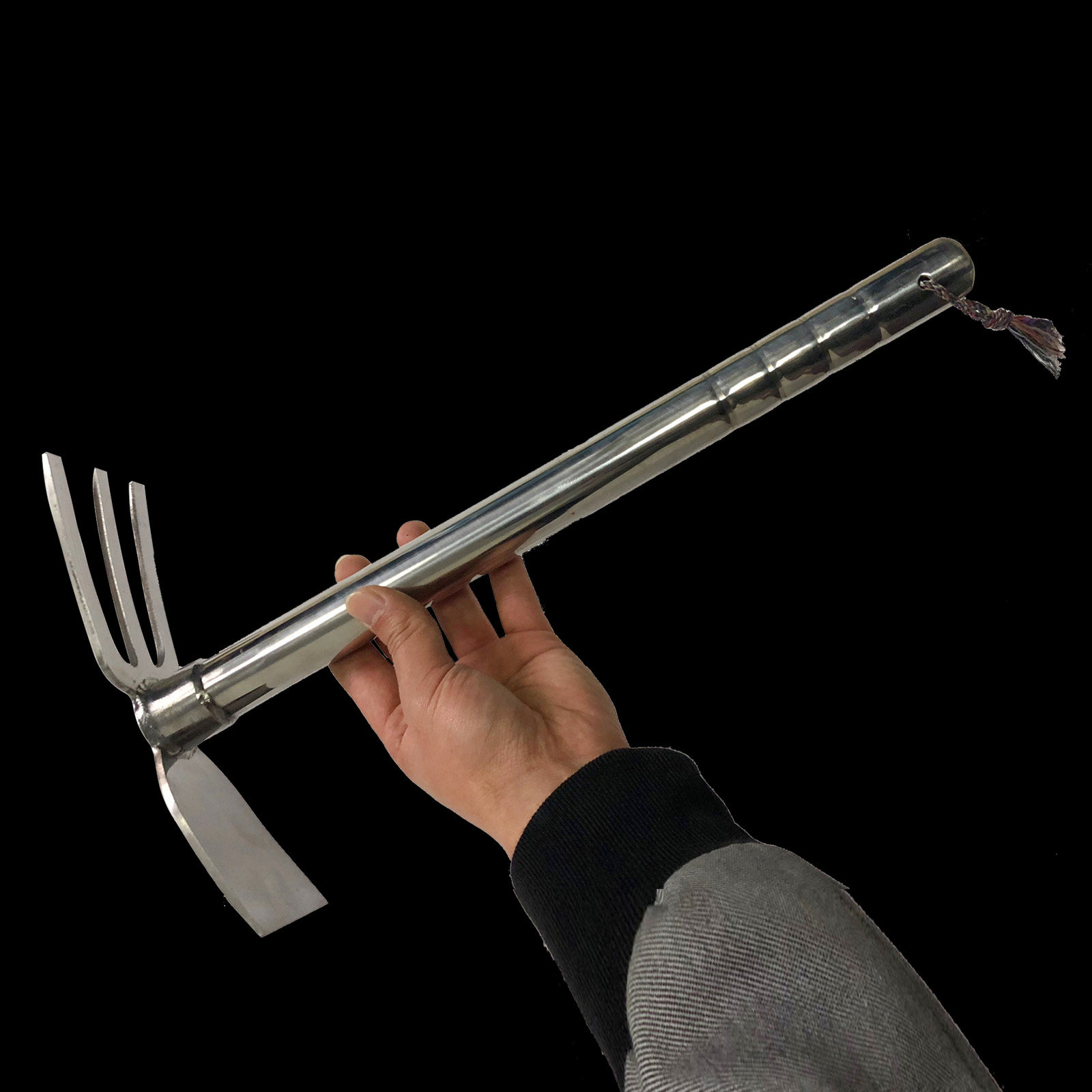 锄头不锈钢三齿耙子花园种菜农用园艺全钢长锄时令草本花卉