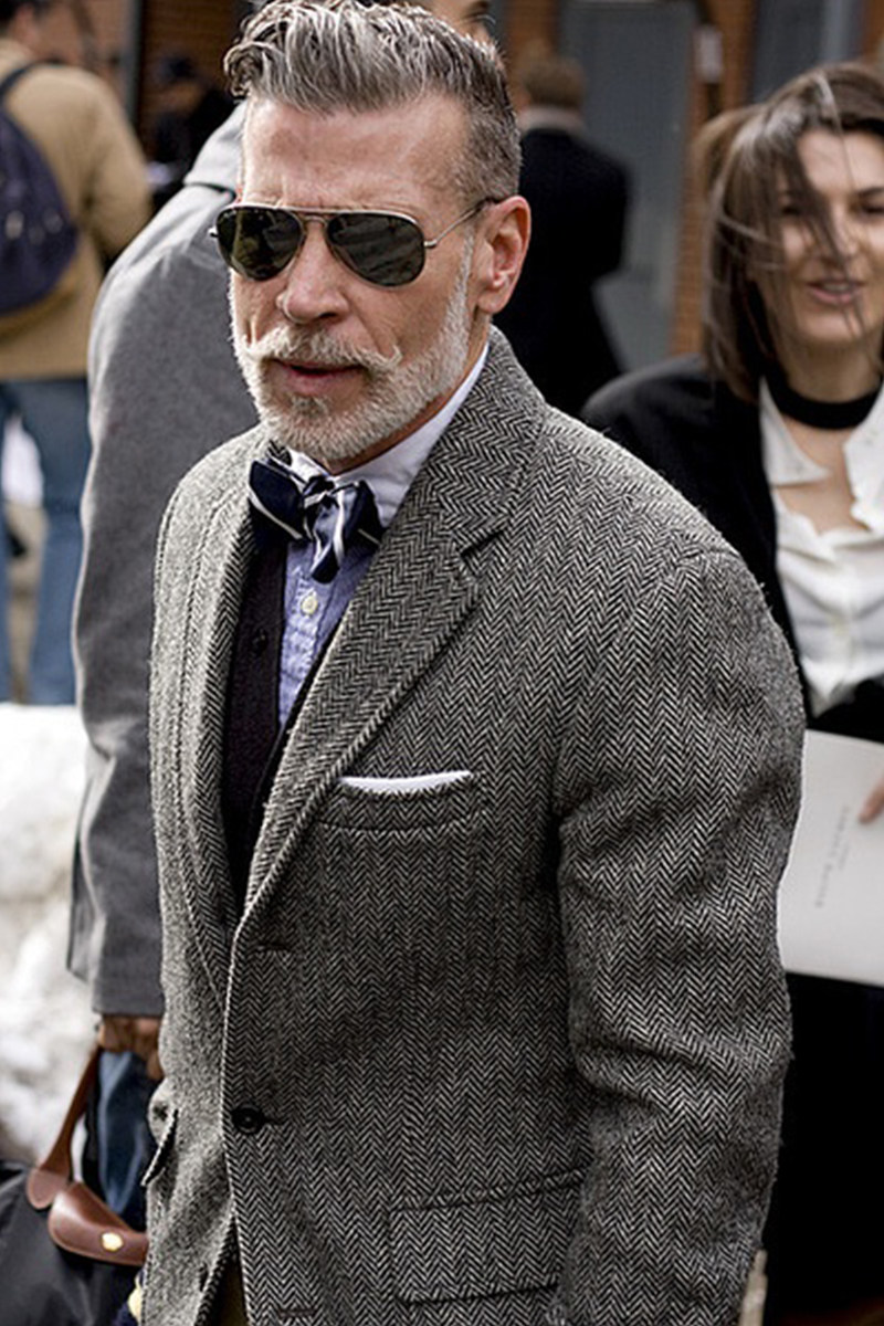 春季nickwooster花呢人字西装羊毛大衣欧美复古西服