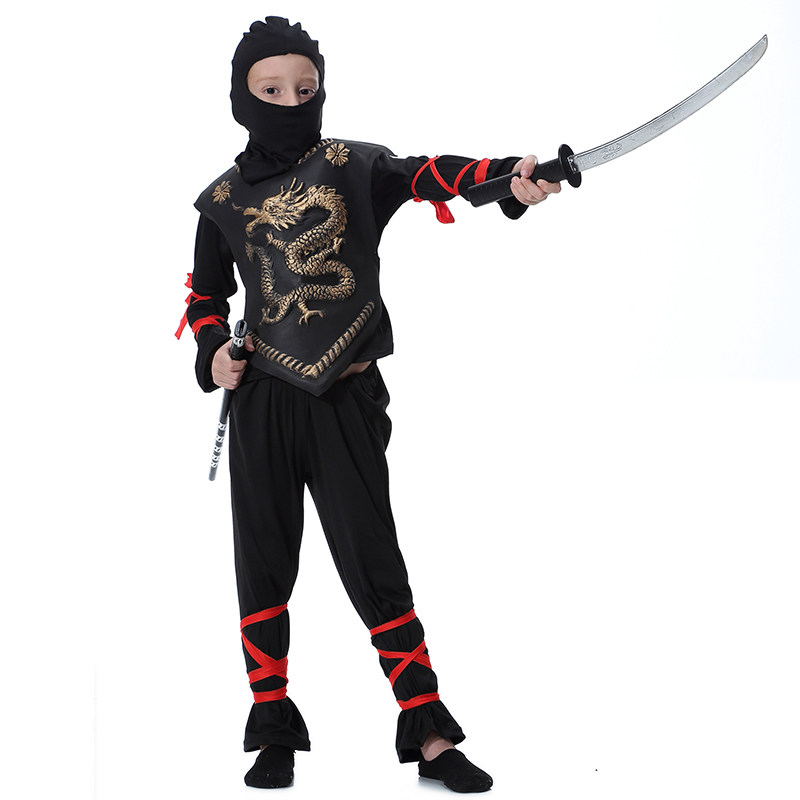万圣节儿童服装cosplay金龙忍者幼儿园活动舞会演出服服饰