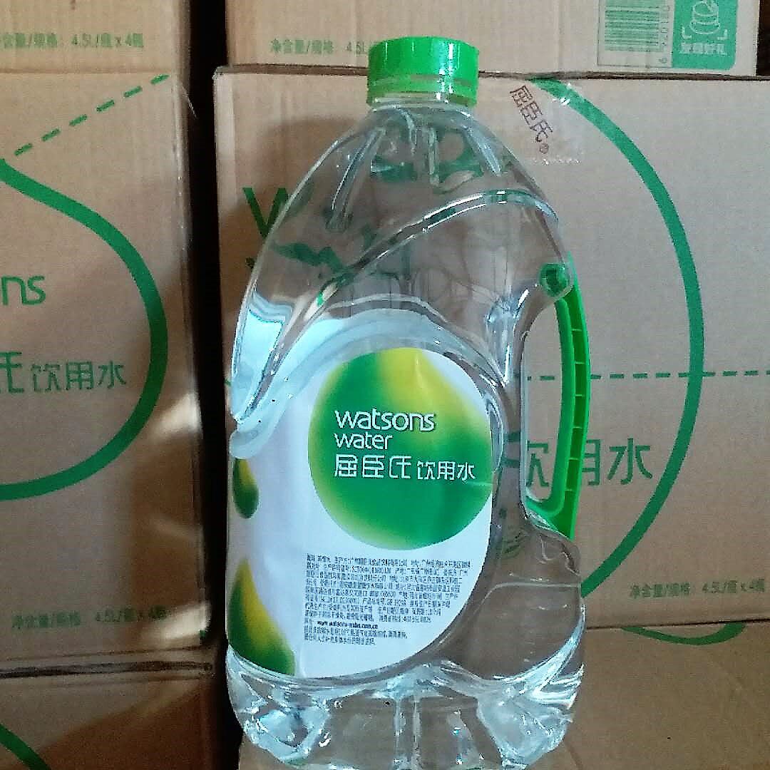 屈臣氏蒸馏制法饮用水大桶桶装45l整箱包装北京饮用水