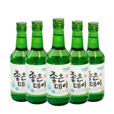 韩国烧酒新包装20瓶360ml清酒原味好饮竹炭好天清酒