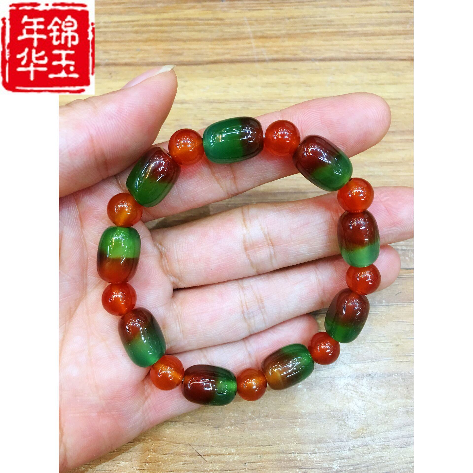 玛瑙孔雀男女手链纪念品精品礼品手串天然转运手链