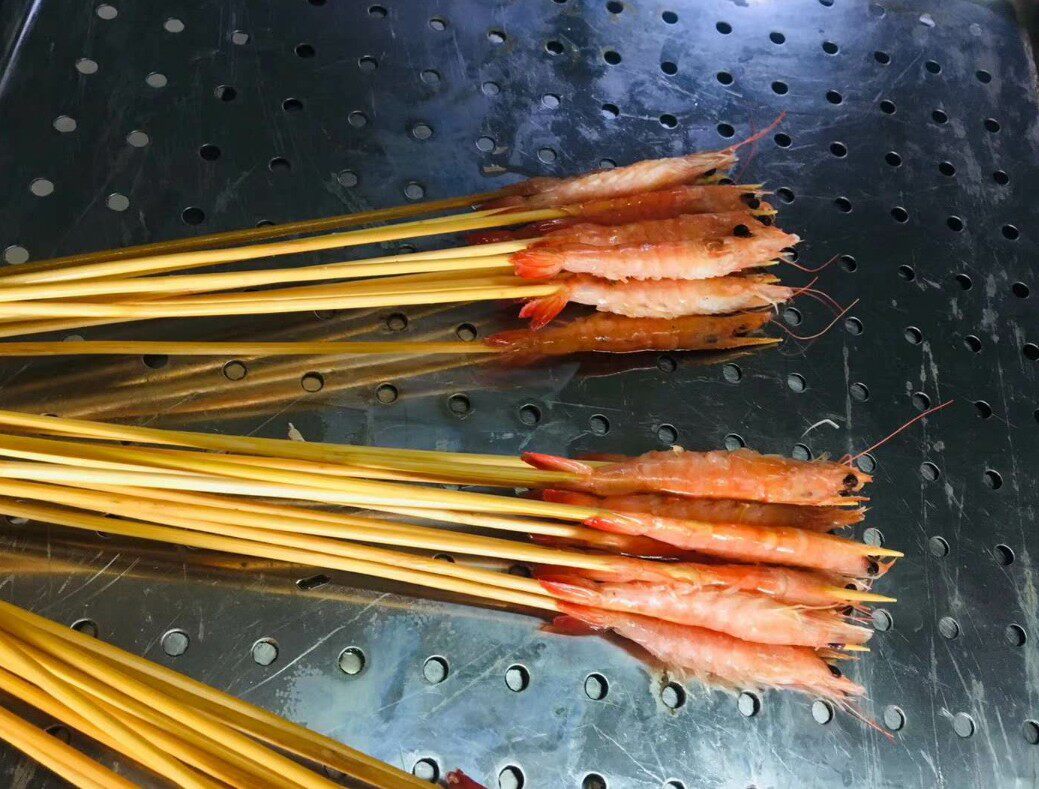 小虾串小海虾串串铁板小烤虾串烧烤食材8包冻虾