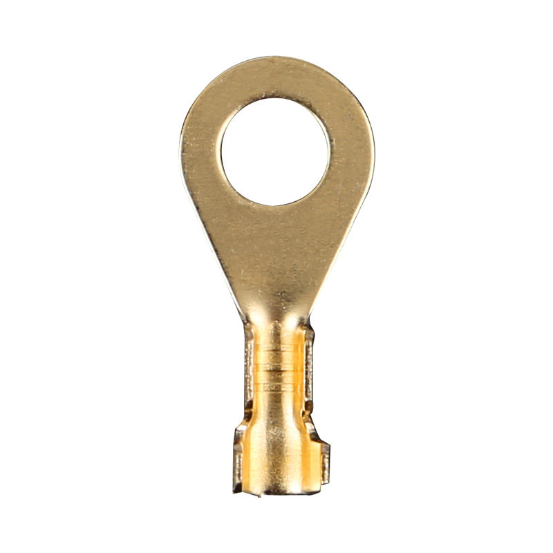 ot冷压接线铜端子开口式431-5b黄铜裸端头线鼻子圆形接线环接地片