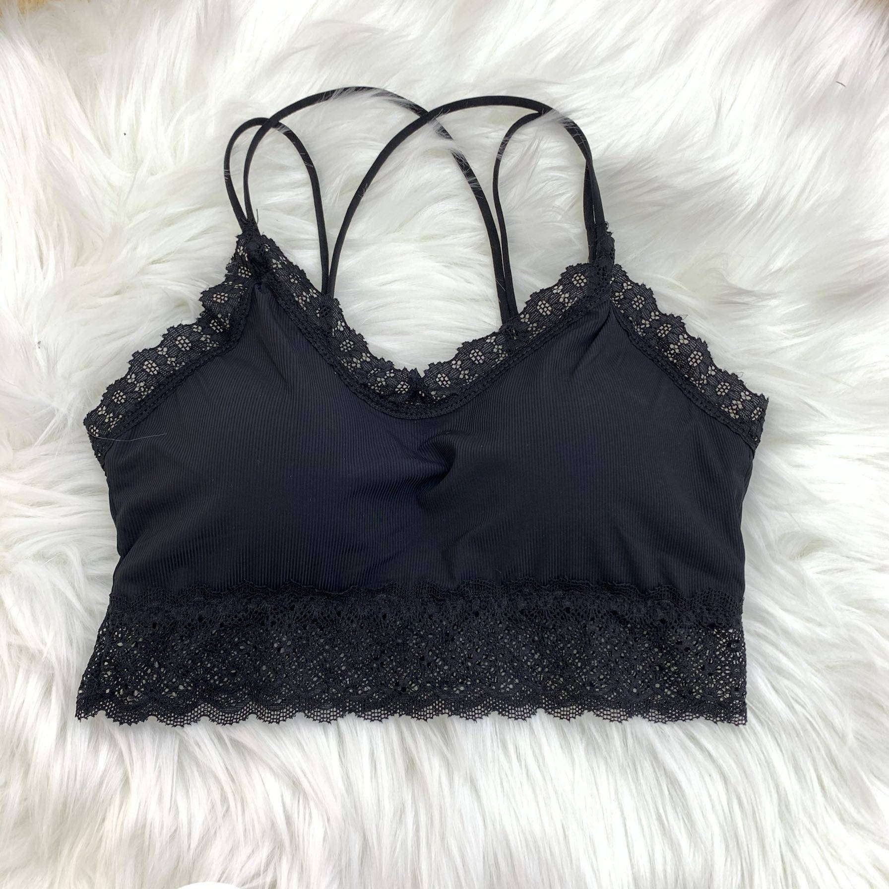 冰丝无痕内衣钢圈交叉肩带抹胸舒适透气蕾丝抹胸