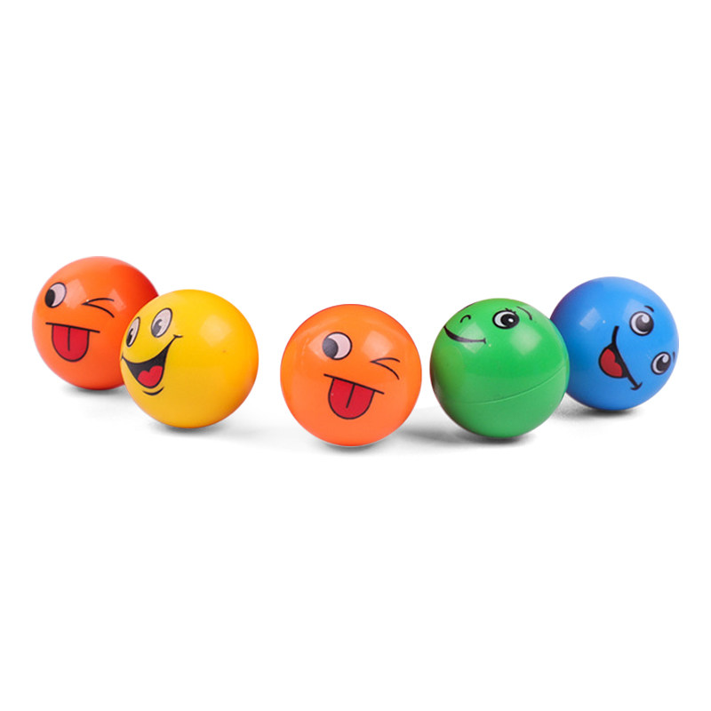 大颗粒滑道积木球配件 12个装表情小球滚珠积木管道滑道小球配件