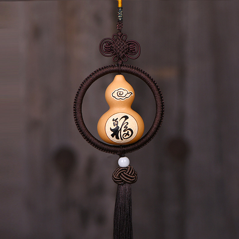 葫仙天然葫芦汽车挂件内饰品平安福后视镜中国结保平安符吊坠男女