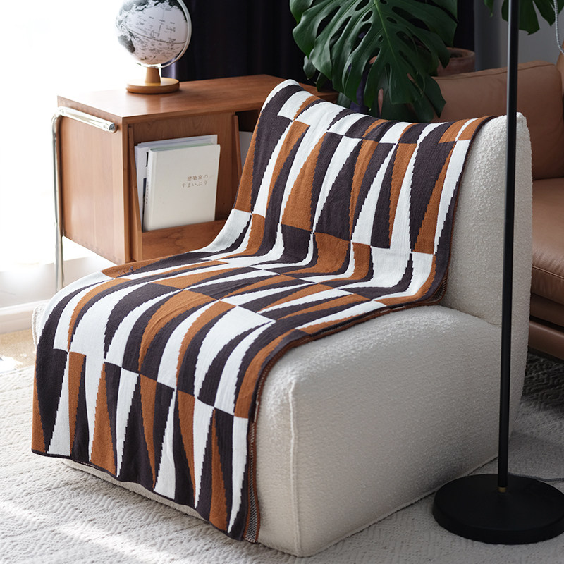 冬季双层加厚毛线针织沙发装饰休闲盖毯毛毯休闲毯