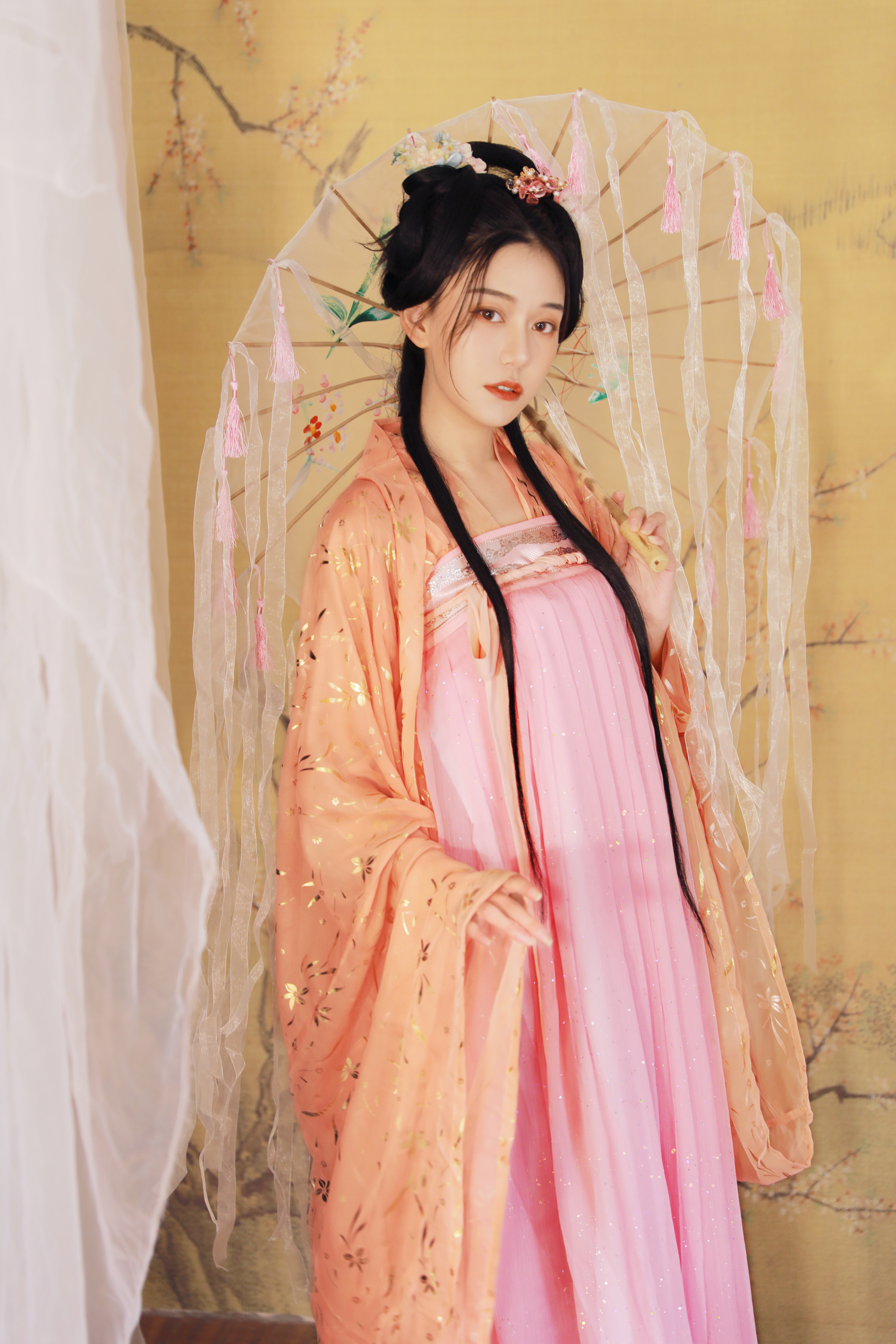 汉韵阁芙蓉醉美人新款汉服女齐胸襦裙烫金金大袖衫民族服装