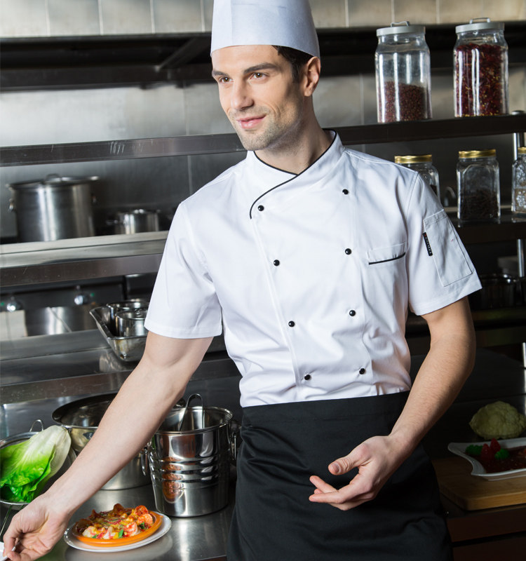 厨师服长袖秋冬酒店餐饮蛋糕店烘焙西餐厨师长男女纯棉厨师工作服