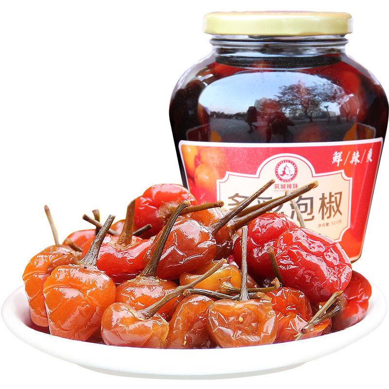 辣椒酱腌七彩灯笼椒泡农家下饭饭菜开胃小菜腌制