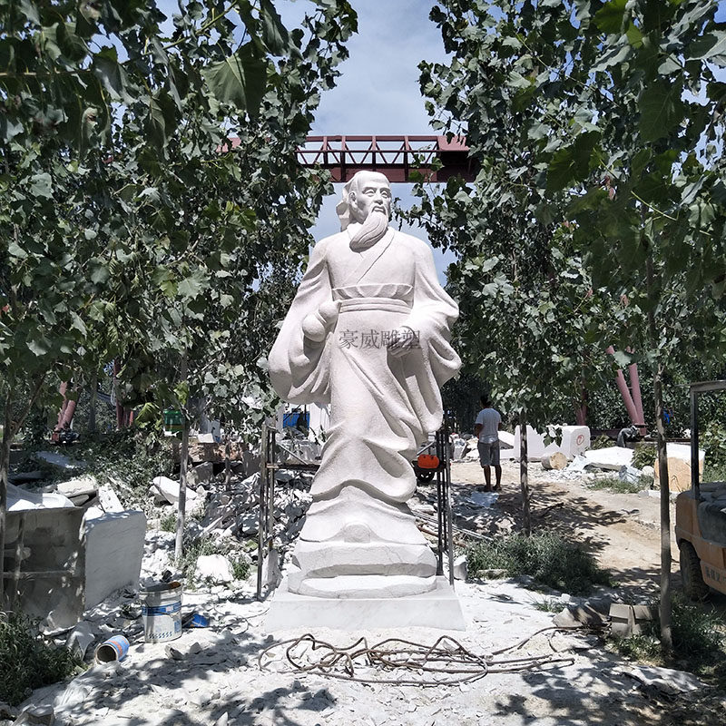 大理石雕塑神医华佗石雕汉白玉校园医院园林观赏石雕
