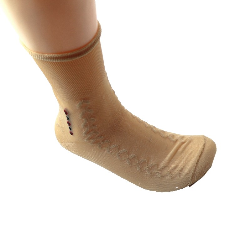 松口老人宽口不勒脚老年丝袜锦纶加大薄款老式短袜