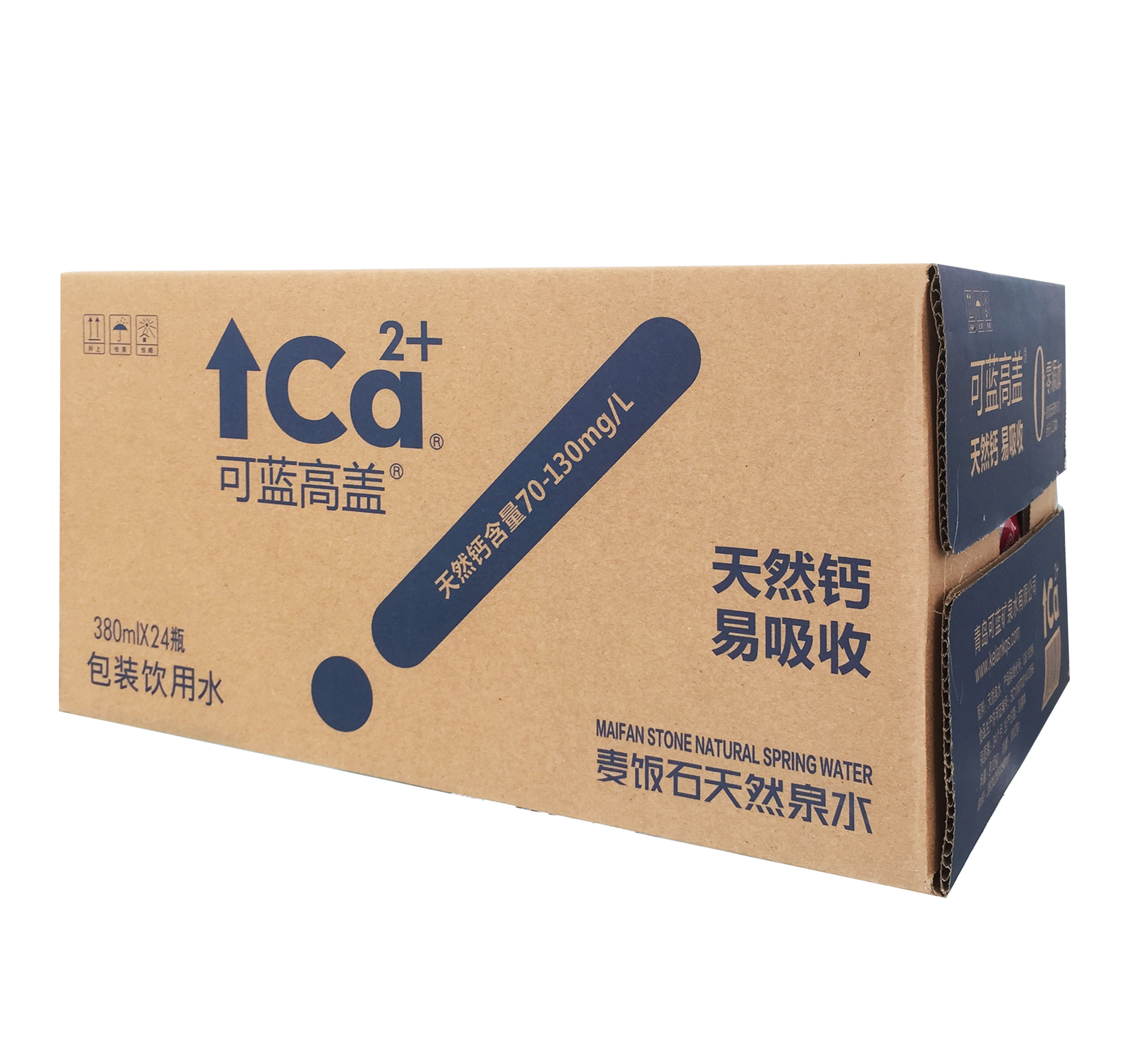 青岛崂山可蓝高盖包装饮用水380ml24瓶整箱饮用水
