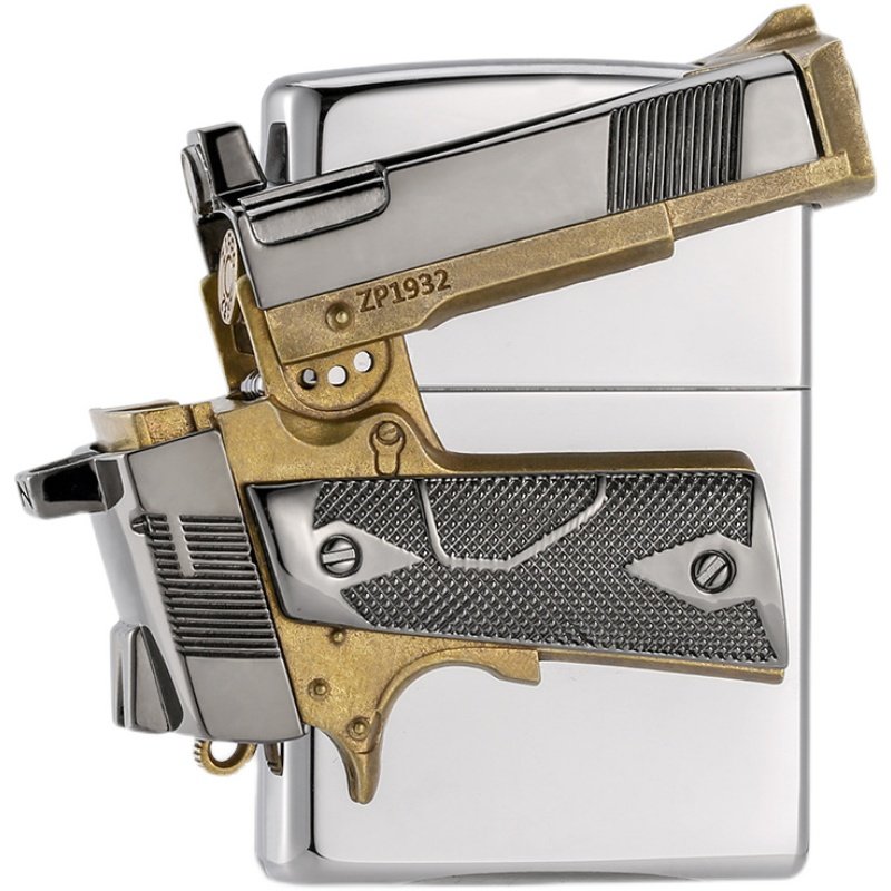 zippo正版煤油打火机牛仔枪手重型防风个性创意zippo