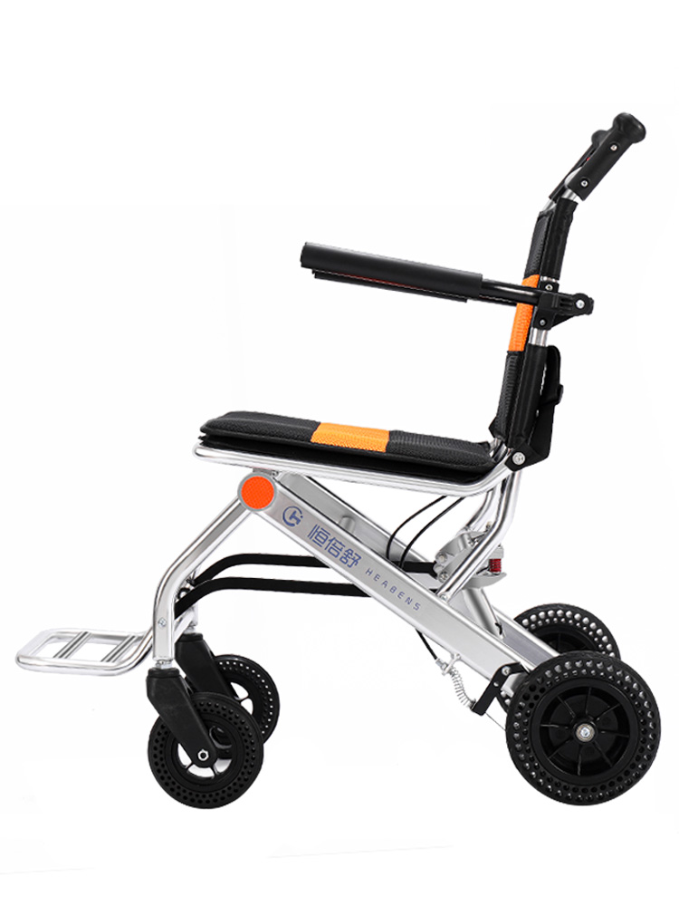 飞机轮椅折叠轻便铝合金便携旅行超轻小型残疾人手动轮椅