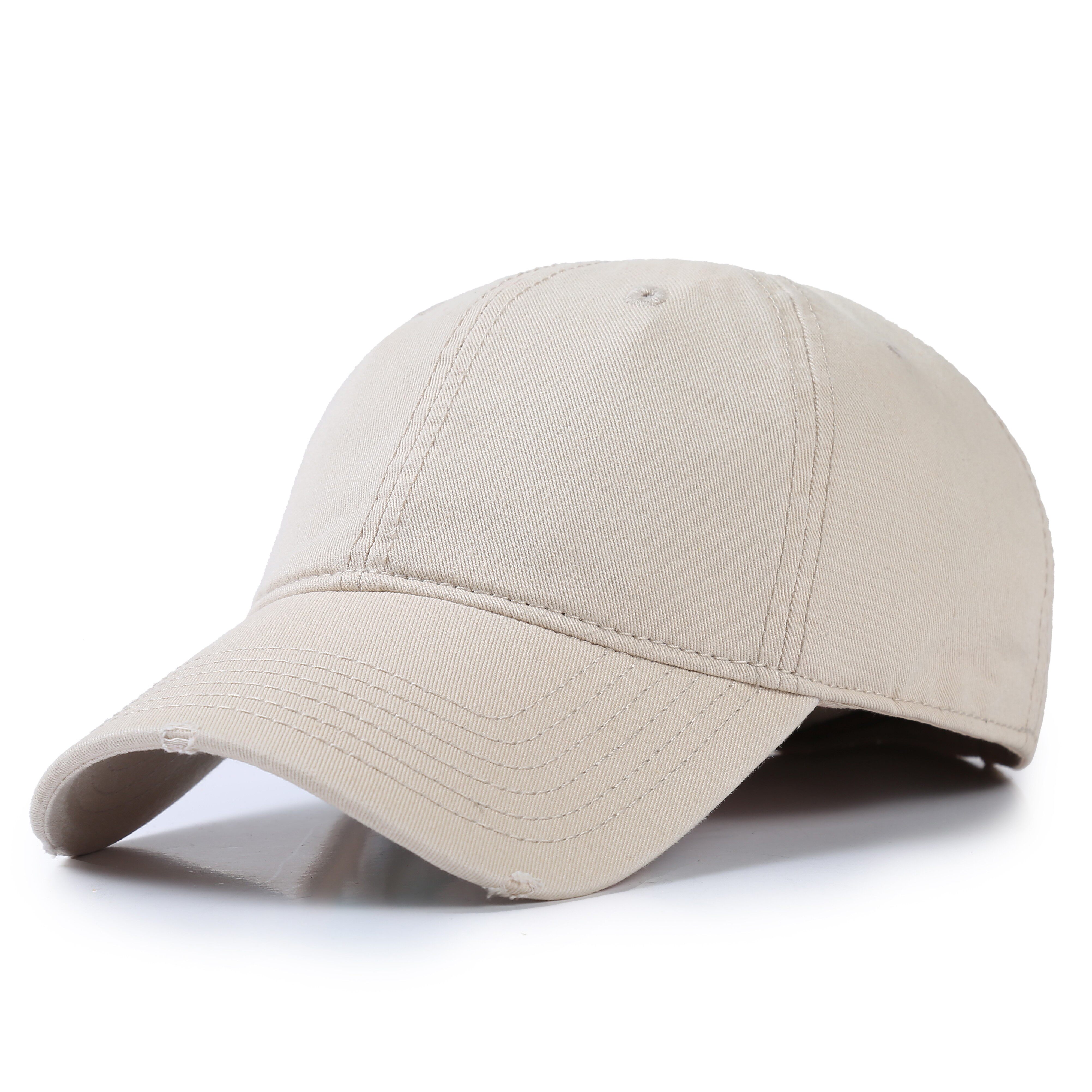纯色棉质水洗工艺磨破棒球帽男女春夏夏秋出游帽子