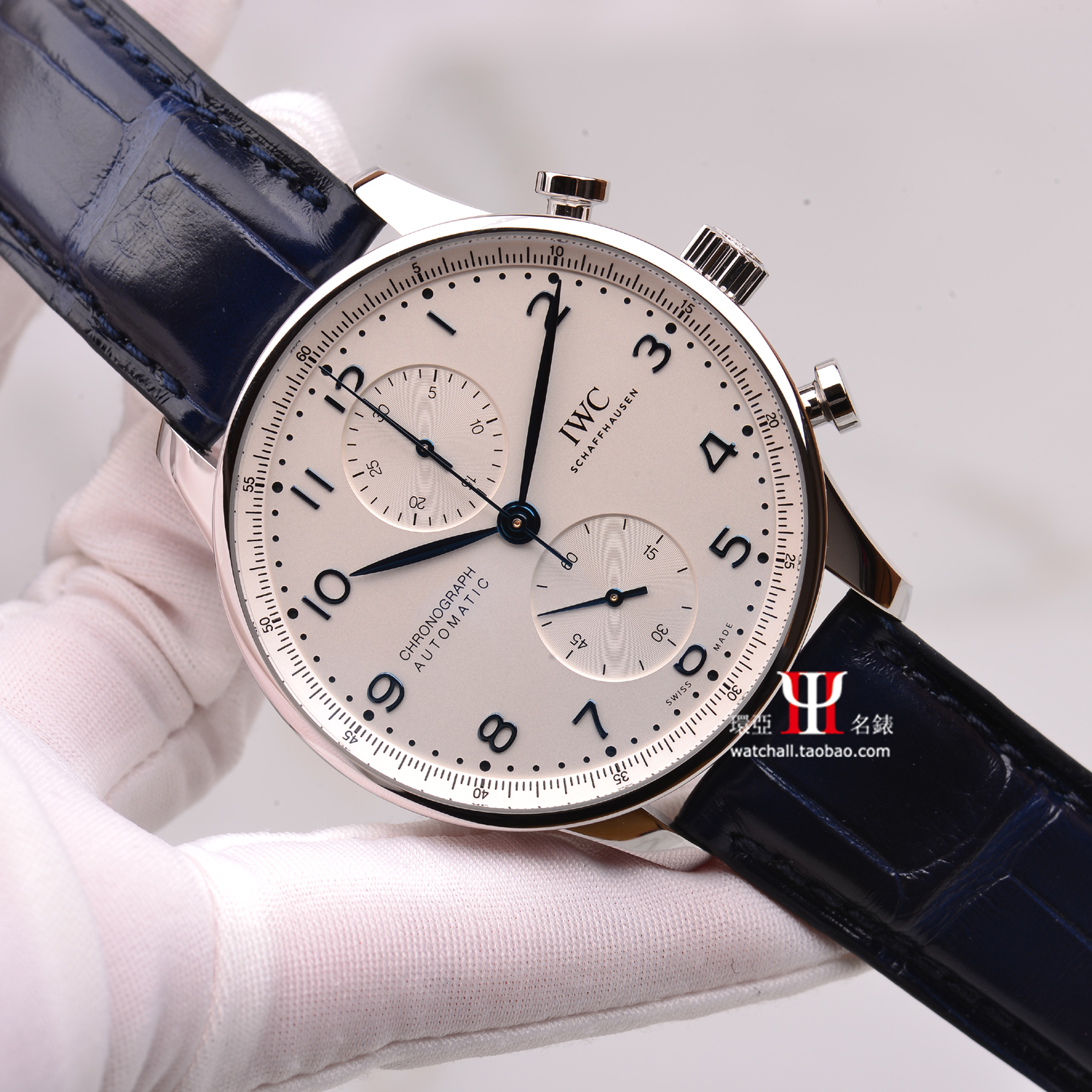 【有货】IWC万国葡萄牙计时41m精钢蓝面背透自动机械男表IW371605