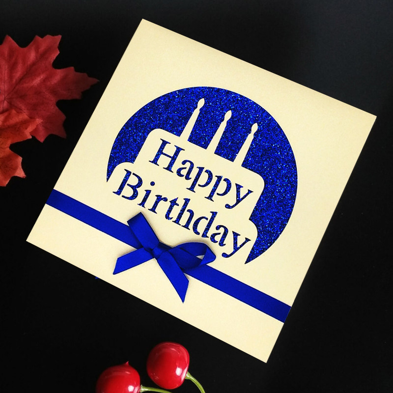 员工2020高档生日贺卡定制镂空贺卡送男女朋友个性贺卡