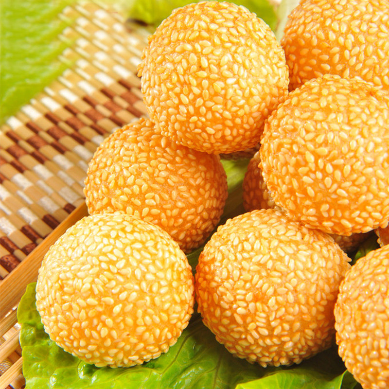 玲珑芝麻球迷你小芝麻球珍珠糯米油炸甜点小吃麻圆点心速冻半成品