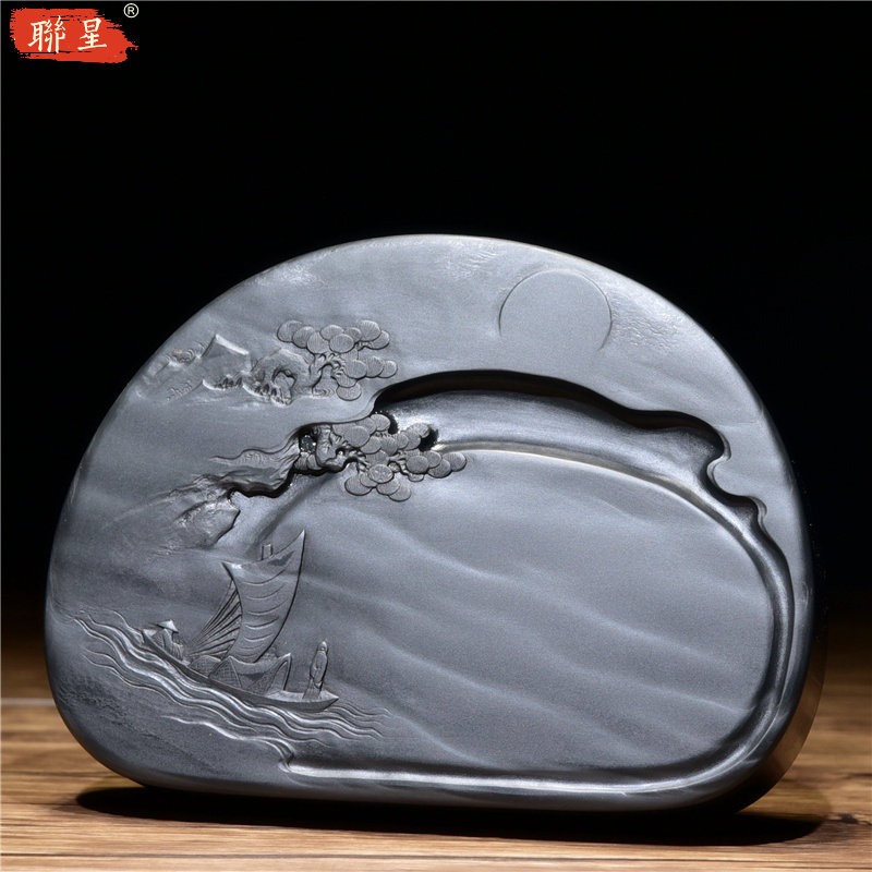 砚台精品艺术礼品文房文房四宝端砚雕刻自然手工文房四宝