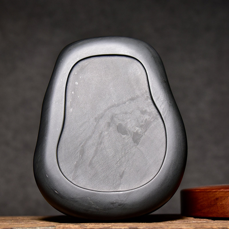 联星名师张子坚作品宝葫芦珍藏老坑纯手工歙砚四大名砚之罗纹坑罗纹