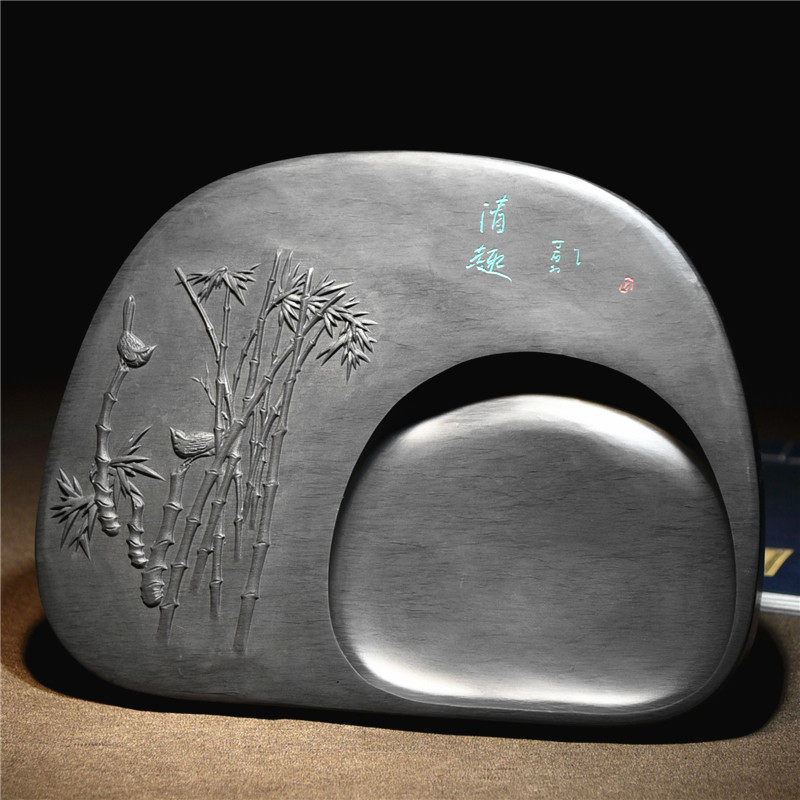 砚台中国歙砚清趣10寸实用天然原石龙尾砚老文房四宝