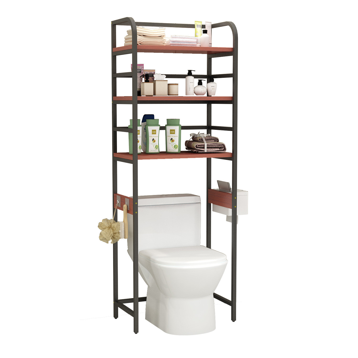 定制马桶架子厕所卫生间多功能落地收纳翻盖滚筒浴室角架