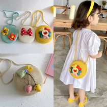 Summer Child Package Womens Supper straw choreography Oblique Satchel Girl Cute Fashion Toddler Baby Mini Single Shoulder Bag