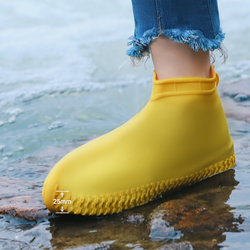 橡胶鞋套防水防雨鞋套防滑加厚耐磨男女脚套儿童水鞋套下雨天神器