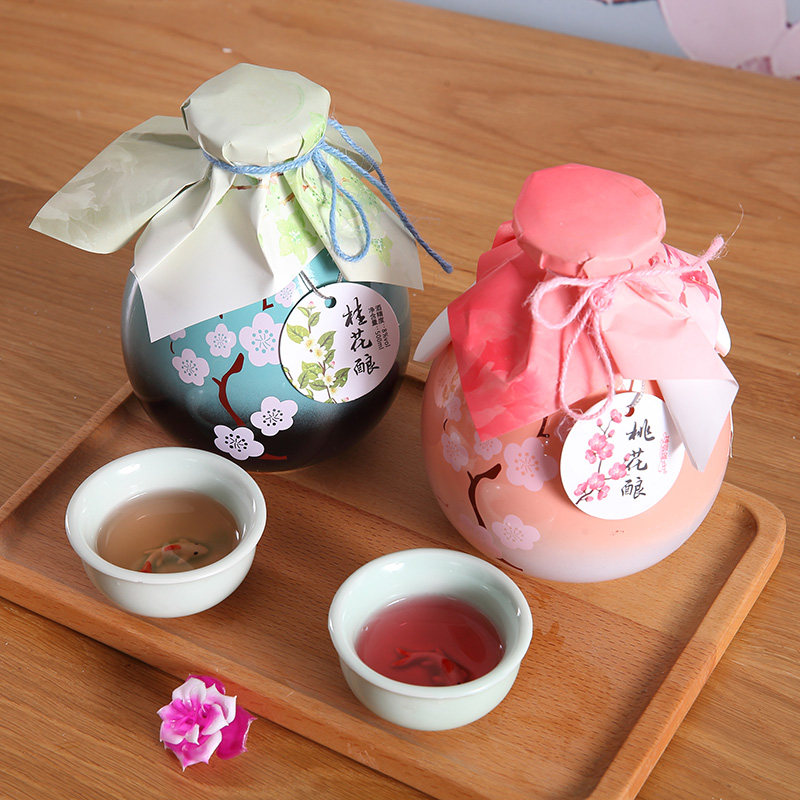 果酒花酒2瓶组合桃花桂花桃花酿少女古风酒网果酒
