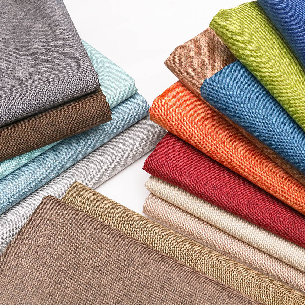 细亚麻沙发布料面料清仓布头手工diy加厚棉麻布料高档纯色老粗布