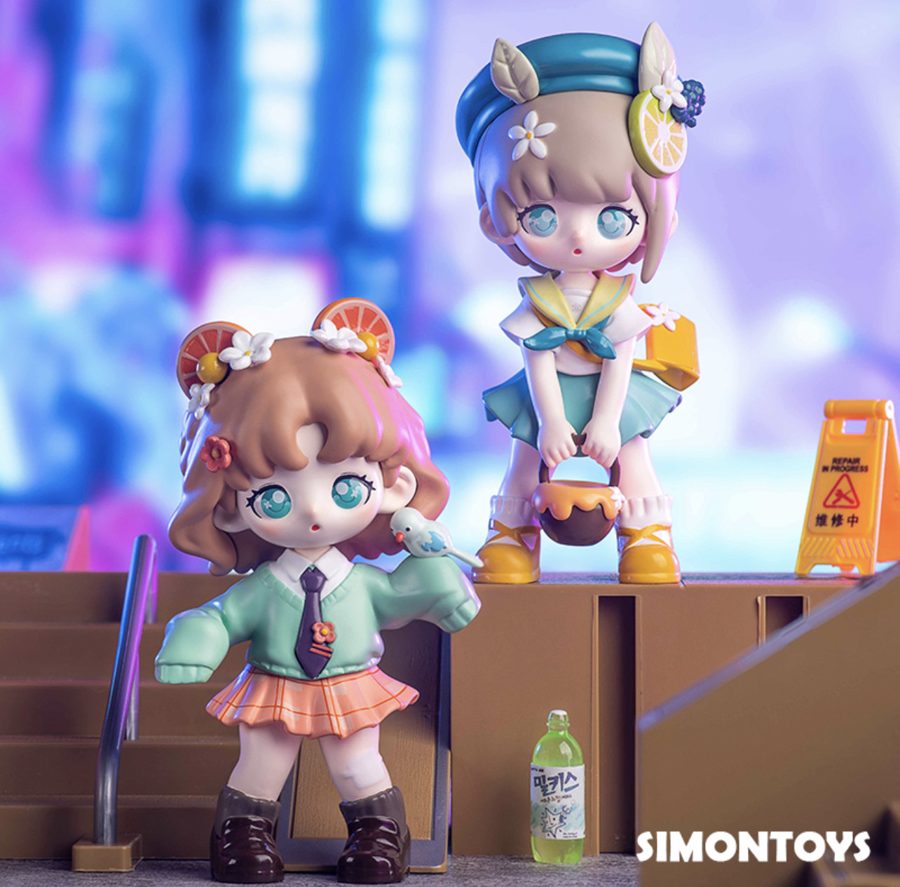 新品simontoys糖娜校园穿搭系列jk潮玩盲盒手办潮玩盲盒