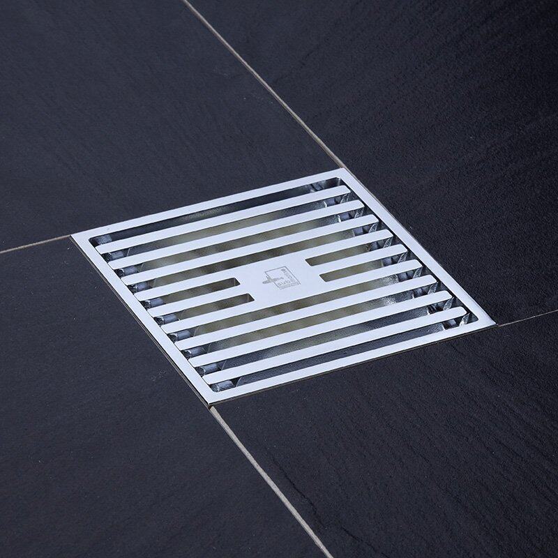 地漏正品潜水艇tk5010精铜防臭卫生间淋浴10x10cm15x83cm地漏