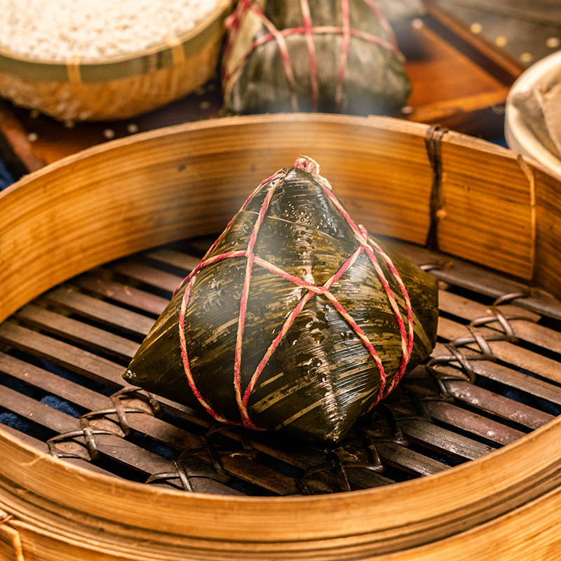 广东肇庆特产裹蒸热卖传统绿豆鲜肉肉粽250g粽子