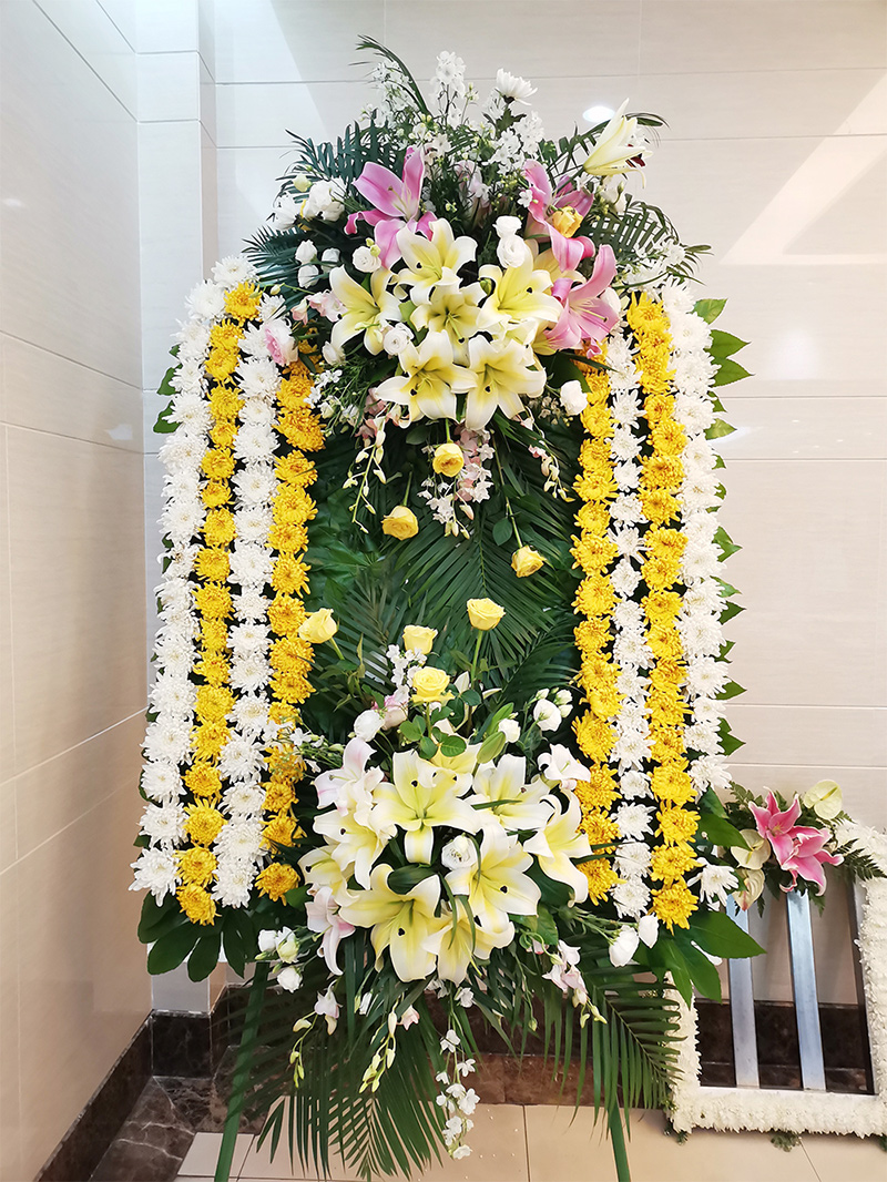 花圈白事丧事花篮葬礼殡葬用品品上海龙华西追悼